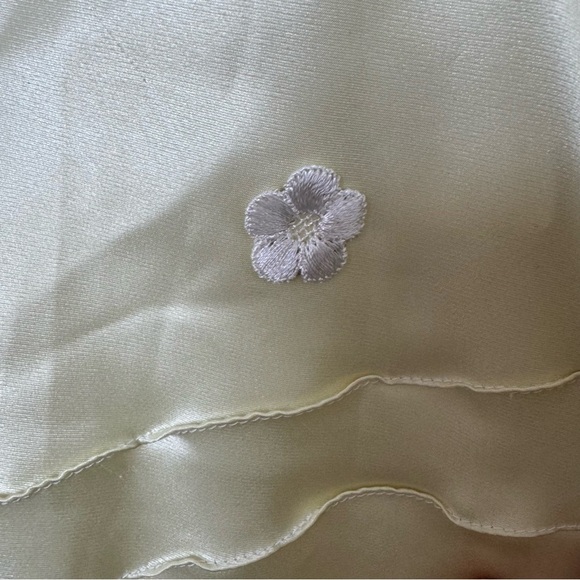 Vintage Elegant Yellow Satin Camisole Top Fairycore butter yellow cottage S/M - Picture 5 of 5